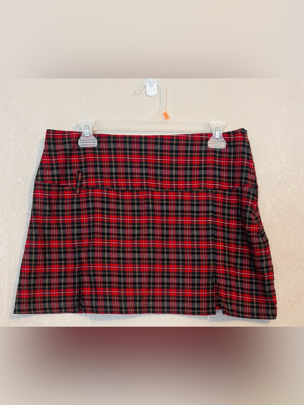 Red Plaid Mini Skirt